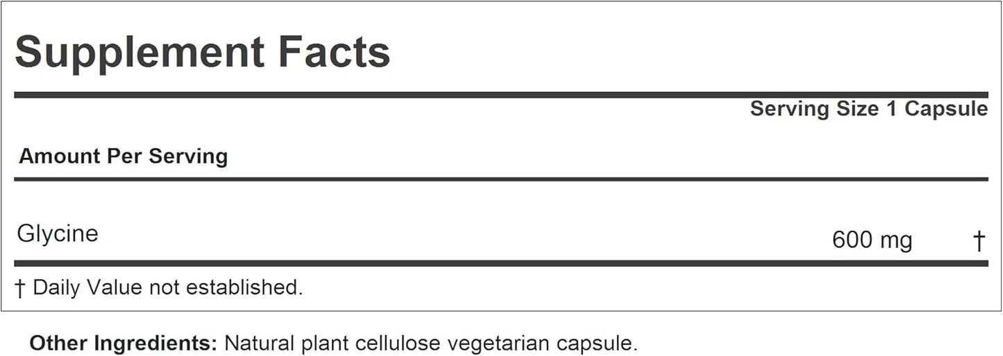 Pure Glycine Amino Acid Supplement - Critical Role in Collagen Tissues - 60 Capsules by ANDREW LESSMAN