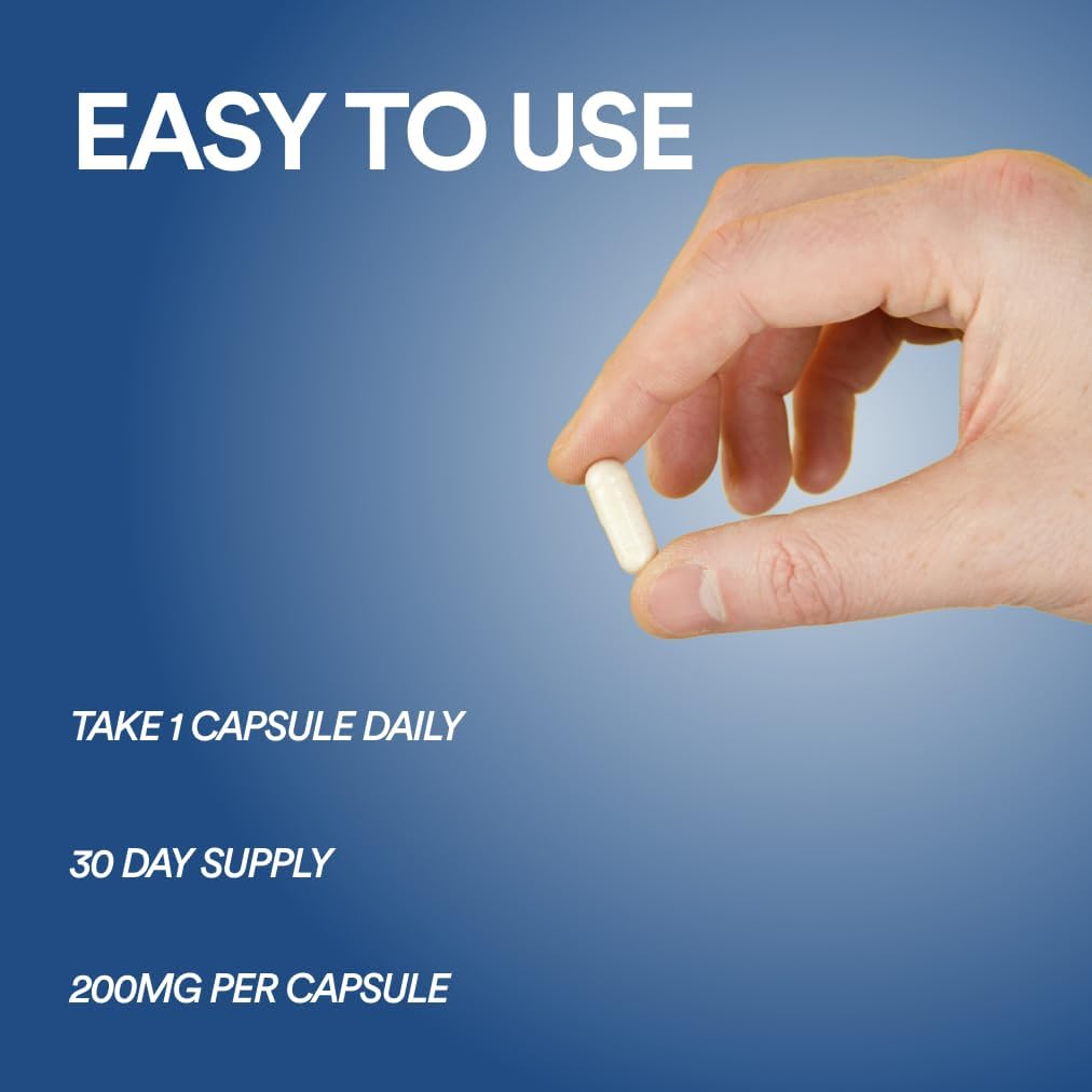 Pure L-Theanine 200mg Capsules for Sleep & Relaxation | 30-Day Supply | Non-GMO & Gluten-Free