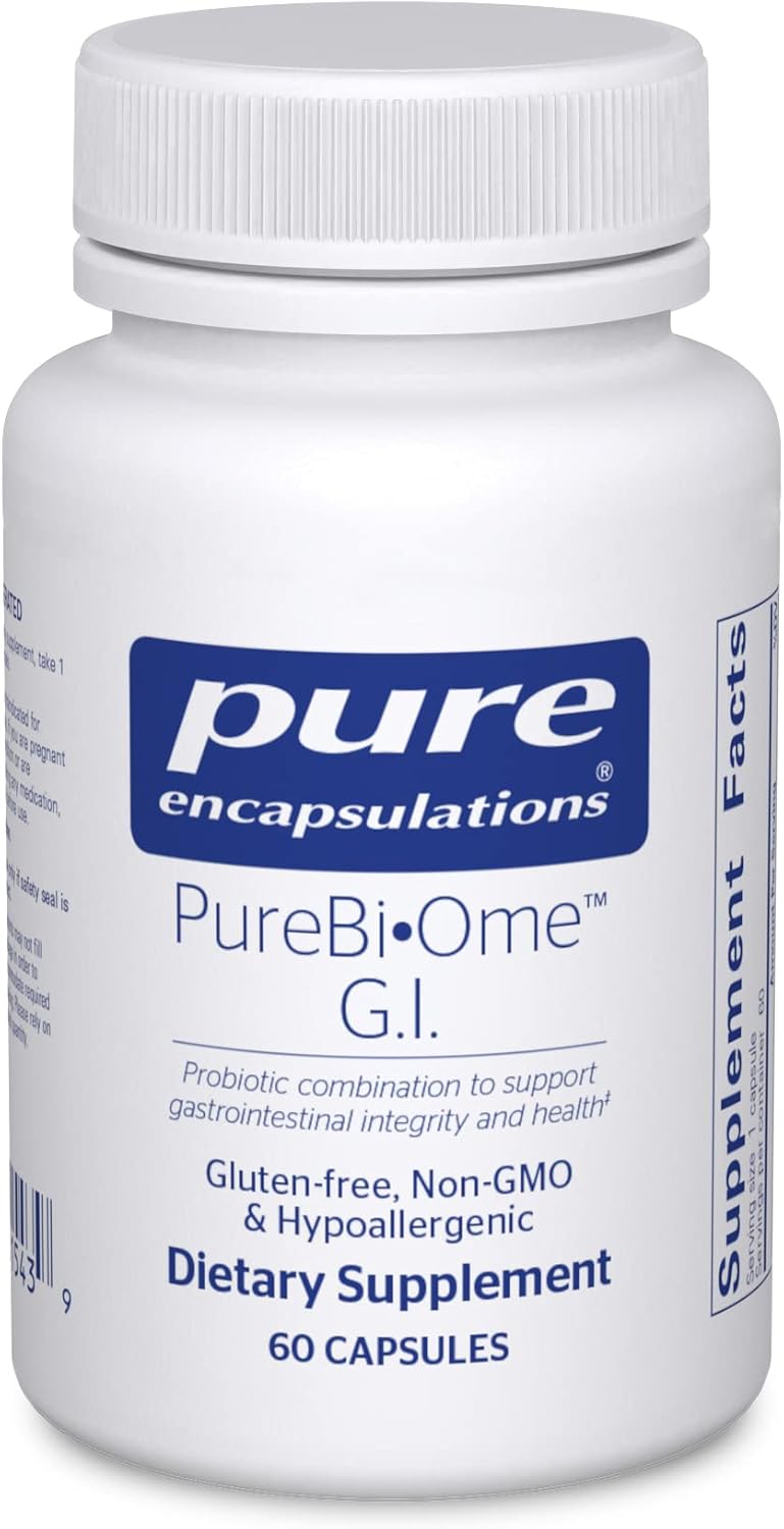PureBi•Ome G.I. Hypoallergenic Probiotic Blend for G.I. Health - 60 Capsules