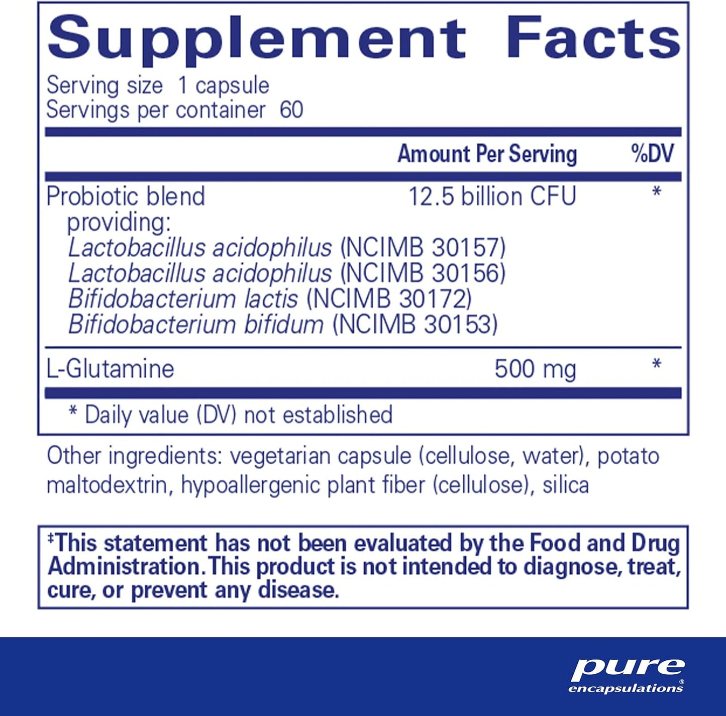 PureBi•Ome G.I. Hypoallergenic Probiotic Blend for G.I. Health - 60 Capsules