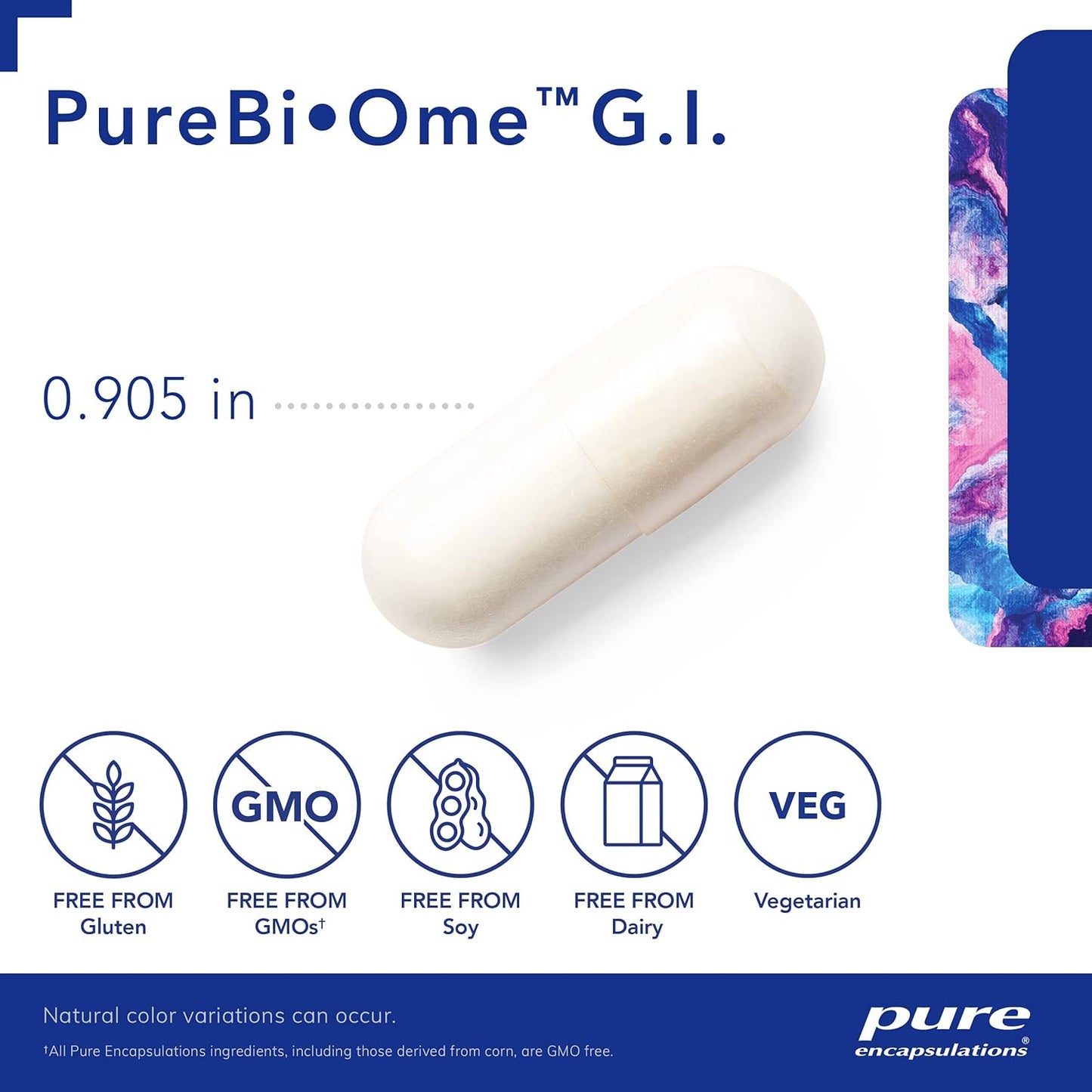PureBi•Ome G.I. Hypoallergenic Probiotic Blend for G.I. Health - 60 Capsules