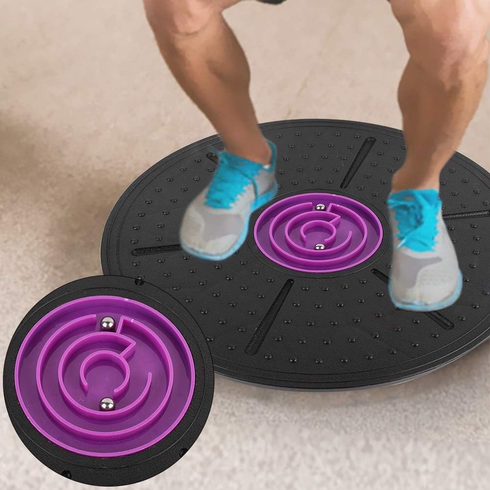 Purple Labyrinth Yoga Balance Board - Improve Core Strength with Balance Training Board for Yoga Stability
