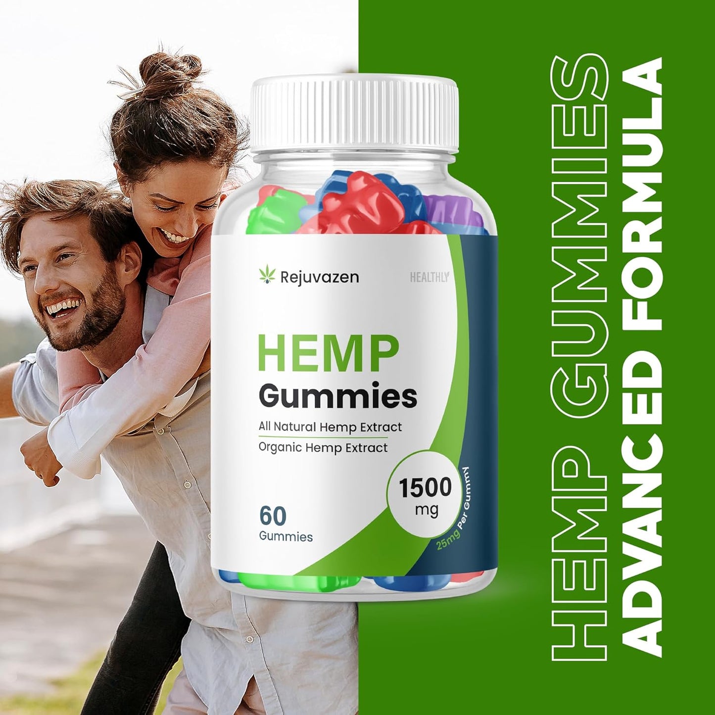 Purvia Rejuvazen metabolism booster Gummies - 2 Pack Blood Pressure Sugar Formula - High Potency Blend 1500mg (120 Gummies)
