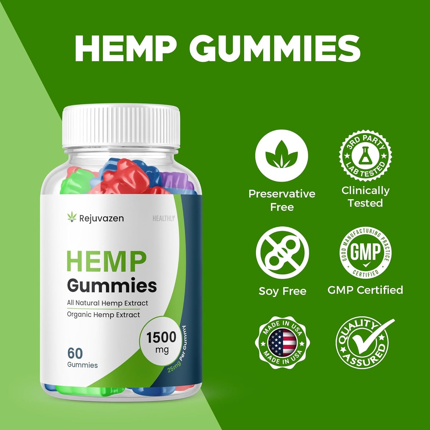 Purvia Rejuvazen metabolism booster Gummies - 2 Pack Blood Pressure Sugar Formula - High Potency Blend 1500mg (120 Gummies)