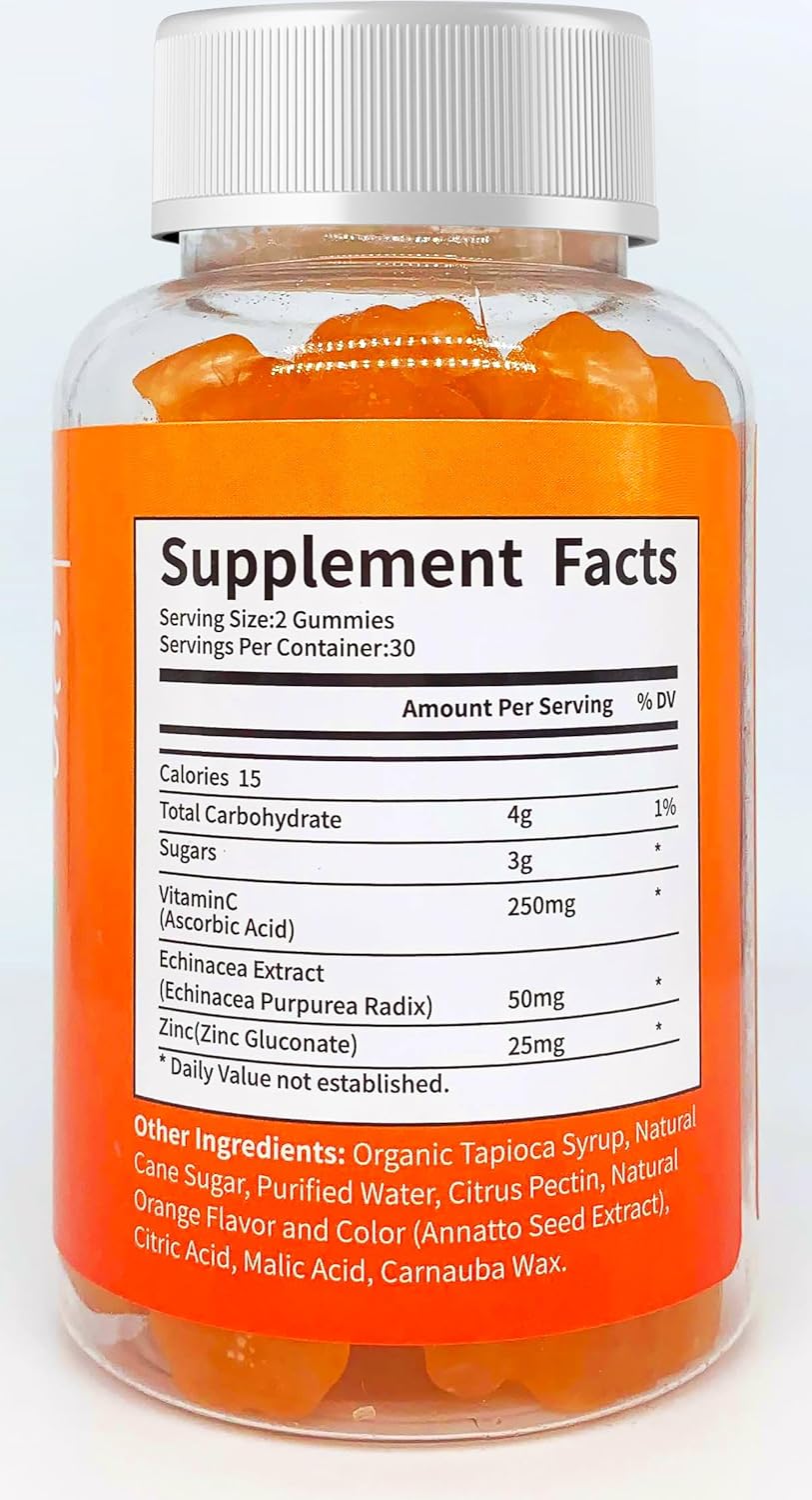 PYTHON OPTIC Immunity and Lung Health Supplement with Vitamin C, Echinacea, Collagen Support - 60 Vegan Gummy Chews for Adults & Kids