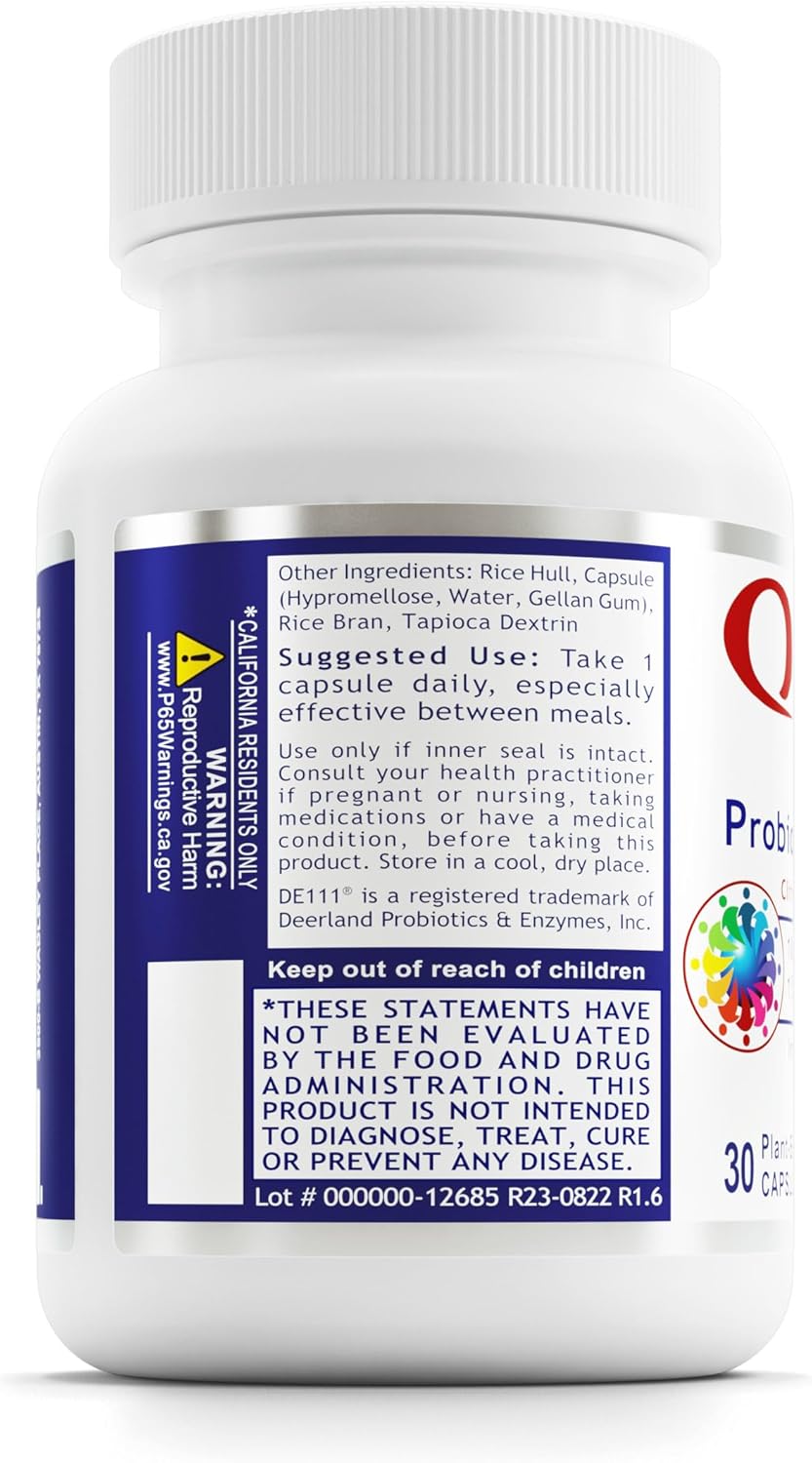 Quantum Nutrition Labs Probiotic Daily 18 - Digestive Health Probiotics with Lactobacillus Acidophilus and Reuteri - 30 Capsules
