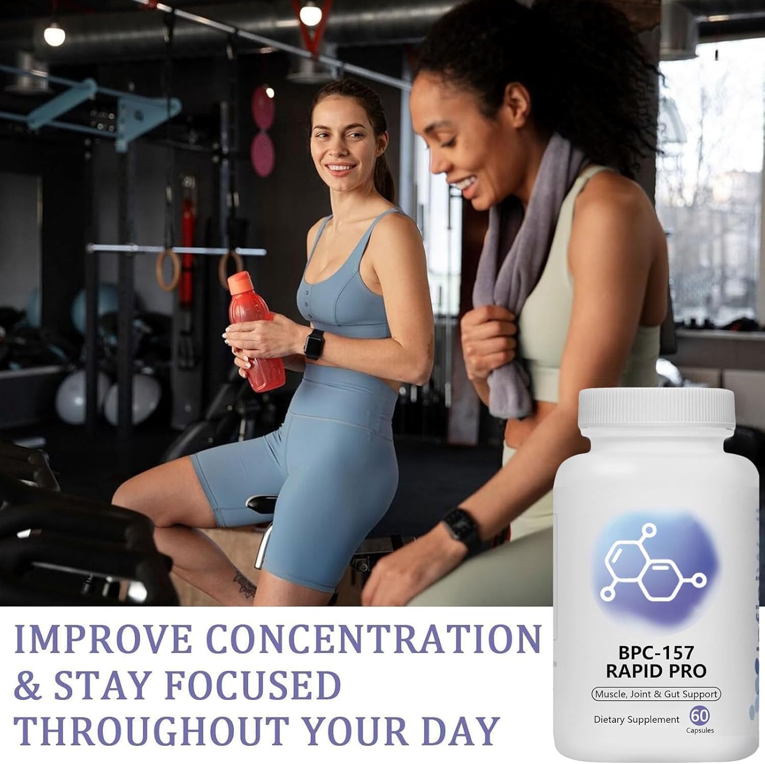 QVG BPC-157 Rapid PRO Capsules - 500MCG, Non-GMO, Gluten Free - 60 Count