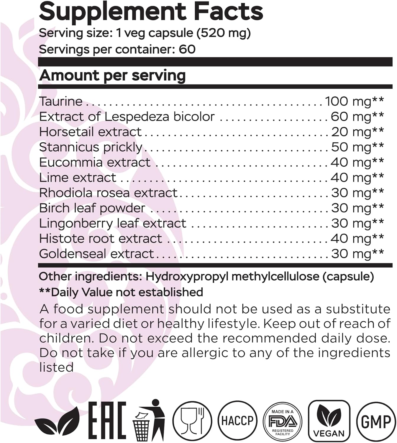 RaDoTech Edema Relief Support Capsules for Water Retention & Swollen Feet - 60 Vegetarian Capsules