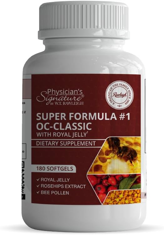 Rawleigh Super Formula No.1 OC-Classic: 180 Softgels - Heart Health Dietary Supplement with Royal Jelly