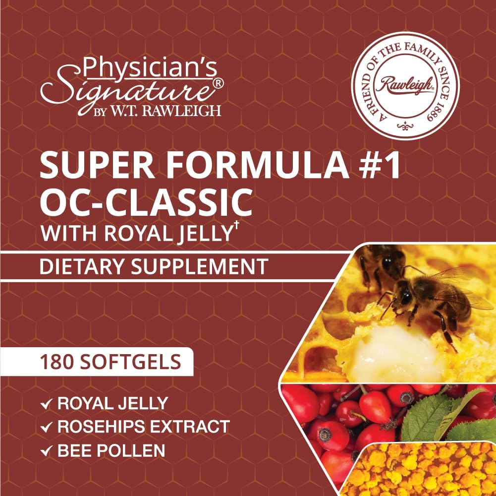 Rawleigh Super Formula No.1 OC-Classic: 180 Softgels - Heart Health Dietary Supplement with Royal Jelly