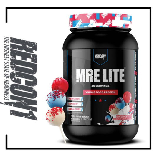Redcon1 MRE Lite Rocket Bomb Cake Pop Protein Powder - Low-Carb Meal Replacement with Whole Foods (2.11 lbs)