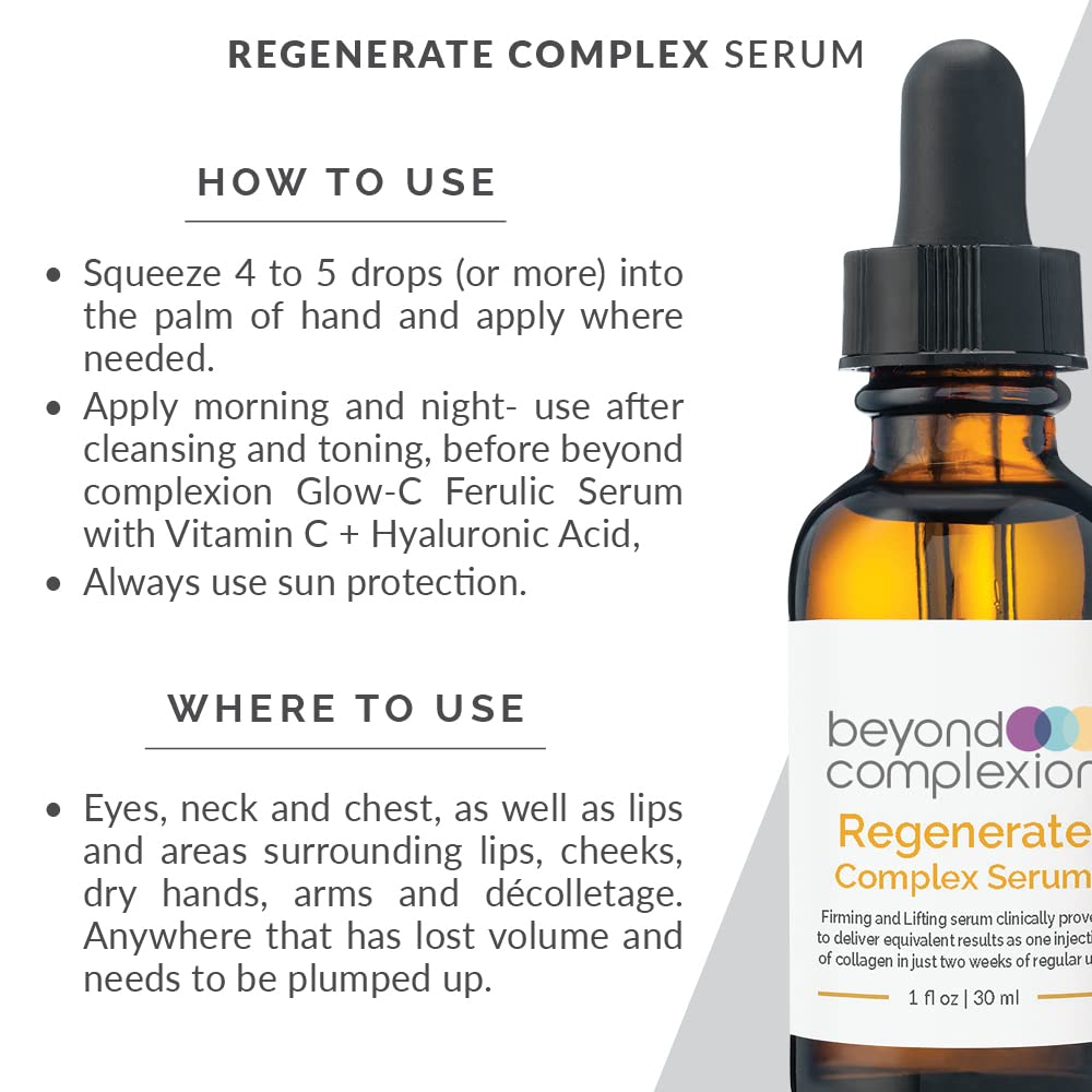 Regenerate Complex Serum: Painless Collagen Filler Alternative with Glycosaminoglycans for Pollution and UV Protection
