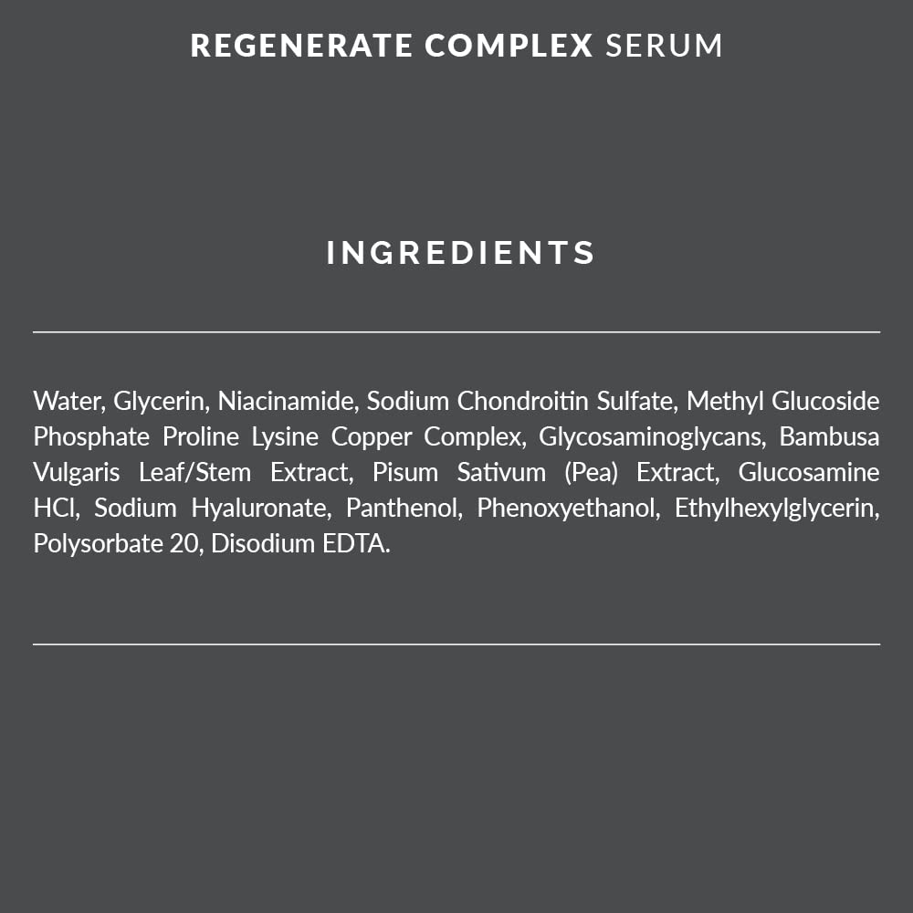 Regenerate Complex Serum: Painless Collagen Filler Alternative with Glycosaminoglycans for Pollution and UV Protection
