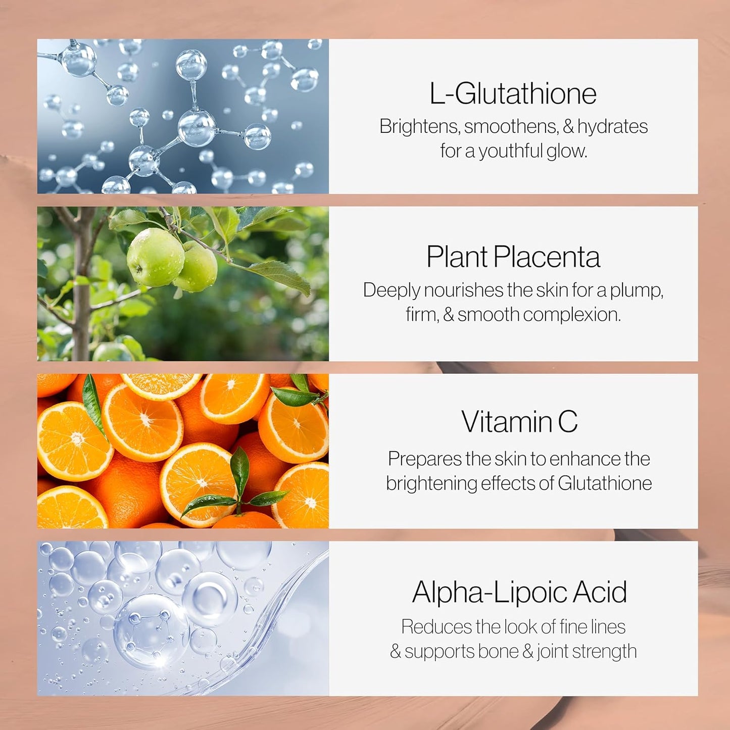 Relumins Max Strength Glutathione Capsules with Rose HIPS - 60 Capsules for Skin Brightening