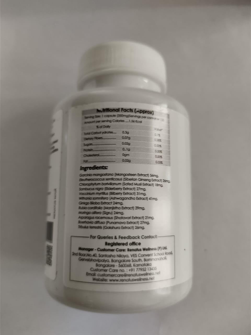 Renatus Nova Original Herbal Supplement Capsules - 120 Caps, Immune System Support with 12 Natural Ingredients