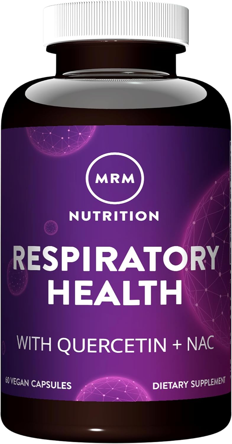 Respiratory Health Support Supplement with Quercetin and NAC for Liver and Mitochondrial Health - Vegan, Non-GMO, Gluten Free - 30 Servings
