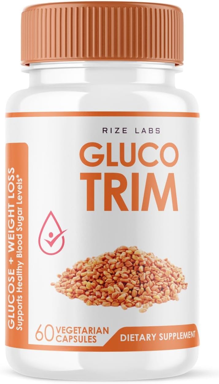 rize labs GlucoTrim - All-Natural Blood Sugar Support Capsules for Stable Health - Advanced Formula with Optimal Benefits - 60 Capsules