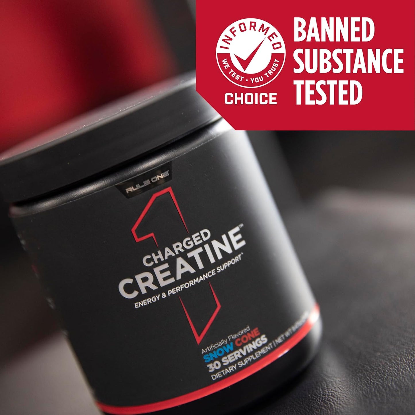 Rule 1 Charged Creatine: Multi-Function Workout Supplement for Intensity, Performance & Hydration Support - Blue Razz Lemonade