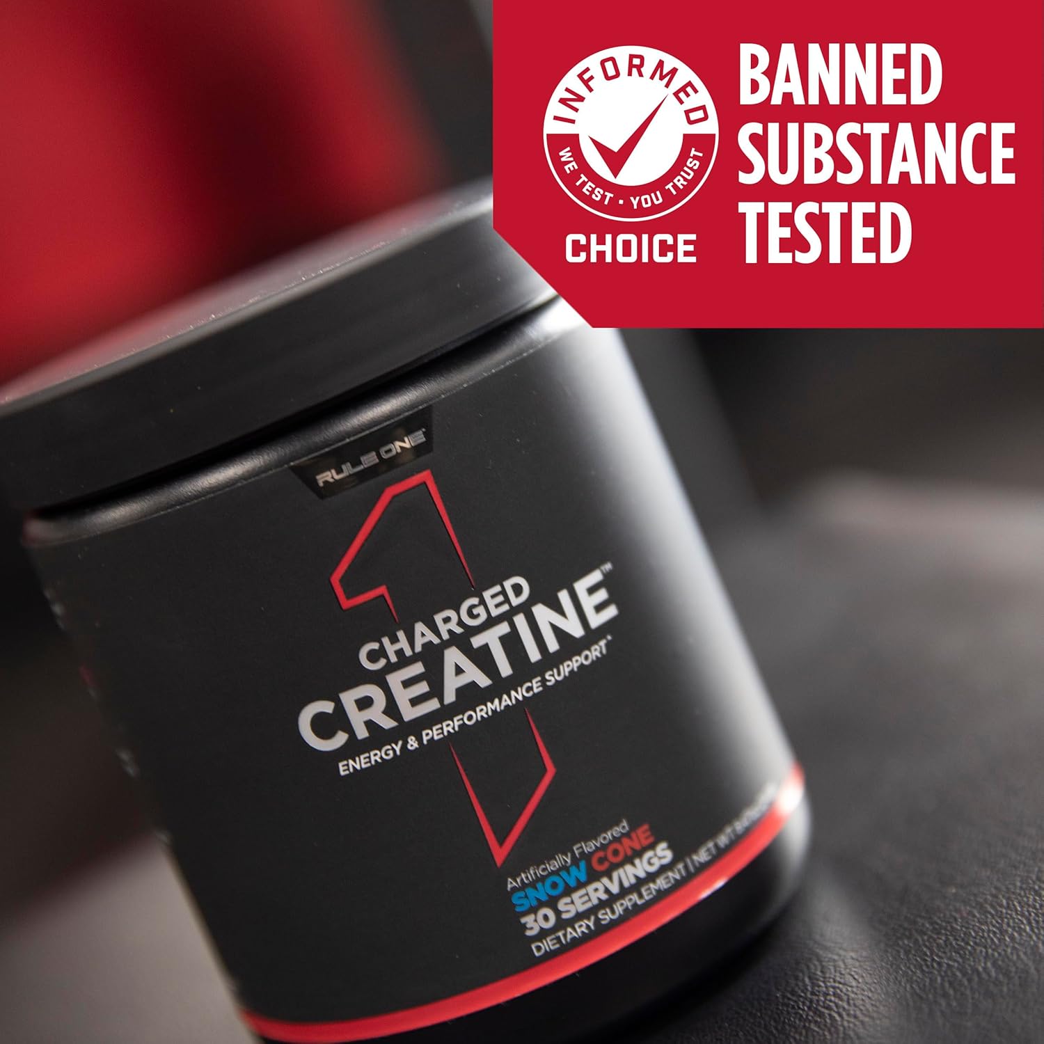 Rule 1 Charged Creatine: Multi-Function Workout Supplement for Intensity, Performance & Hydration Support - Blue Razz Lemonade
