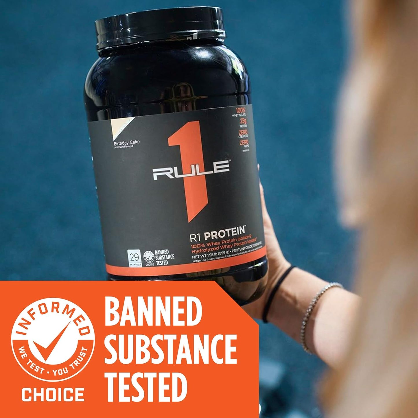 Rule One Proteins R1 Protein - 25g Fast-Acting Isolate & Hydrolysate Powder with 6g BCAAs - 10lb Vanilla Créme