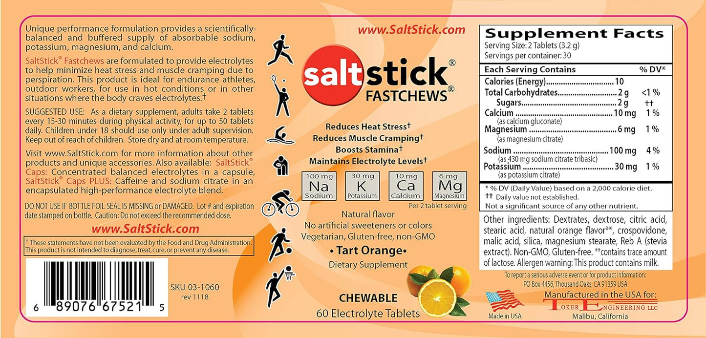 SaltStick Fastchews: Electrolyte Replacement Tablets for Athletes - 10ct Variety 4-Pack for Rehydration, Exercise Recovery, Hiking & Sports