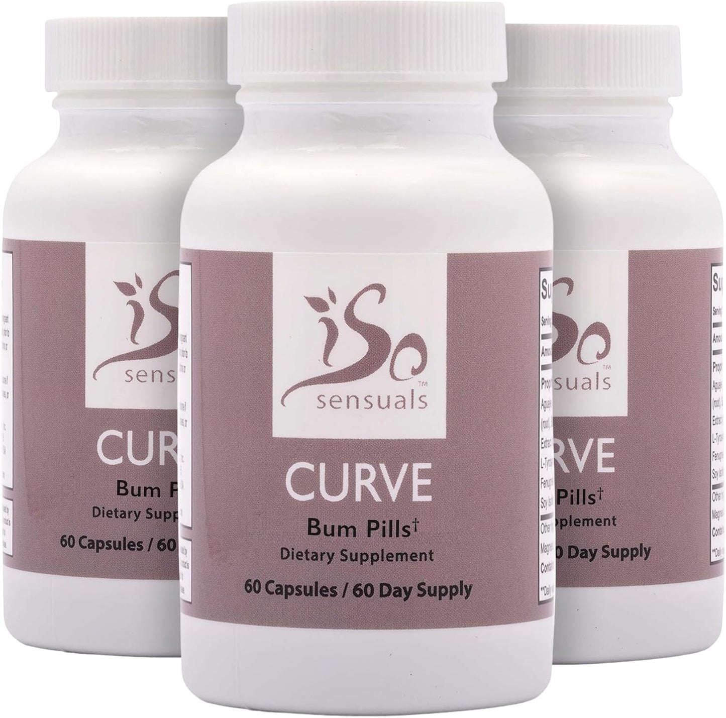 Set of 3 IsoSensuals Curve Pills for Natural Butt Enhancement