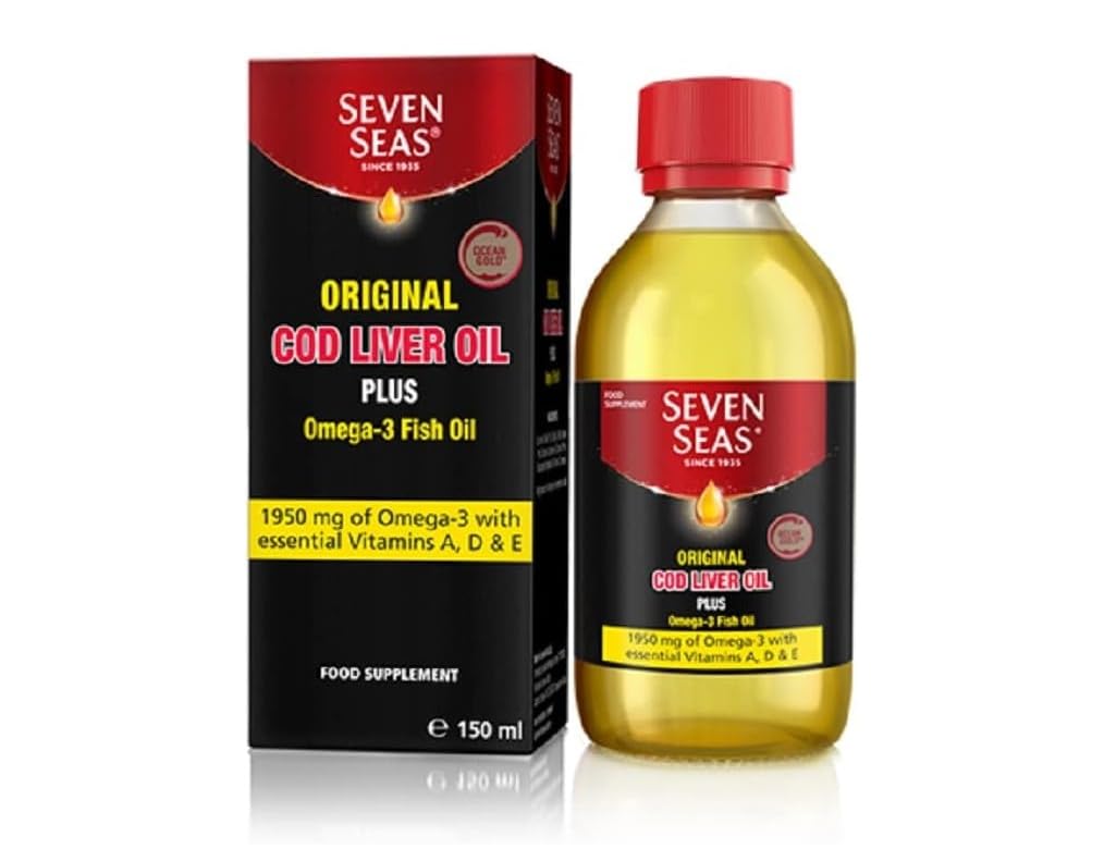 Seven Seas Original Cod Liver Oil - 150ml Bottle - Rich in Omega-3 Fatty Acids and Vitamin D