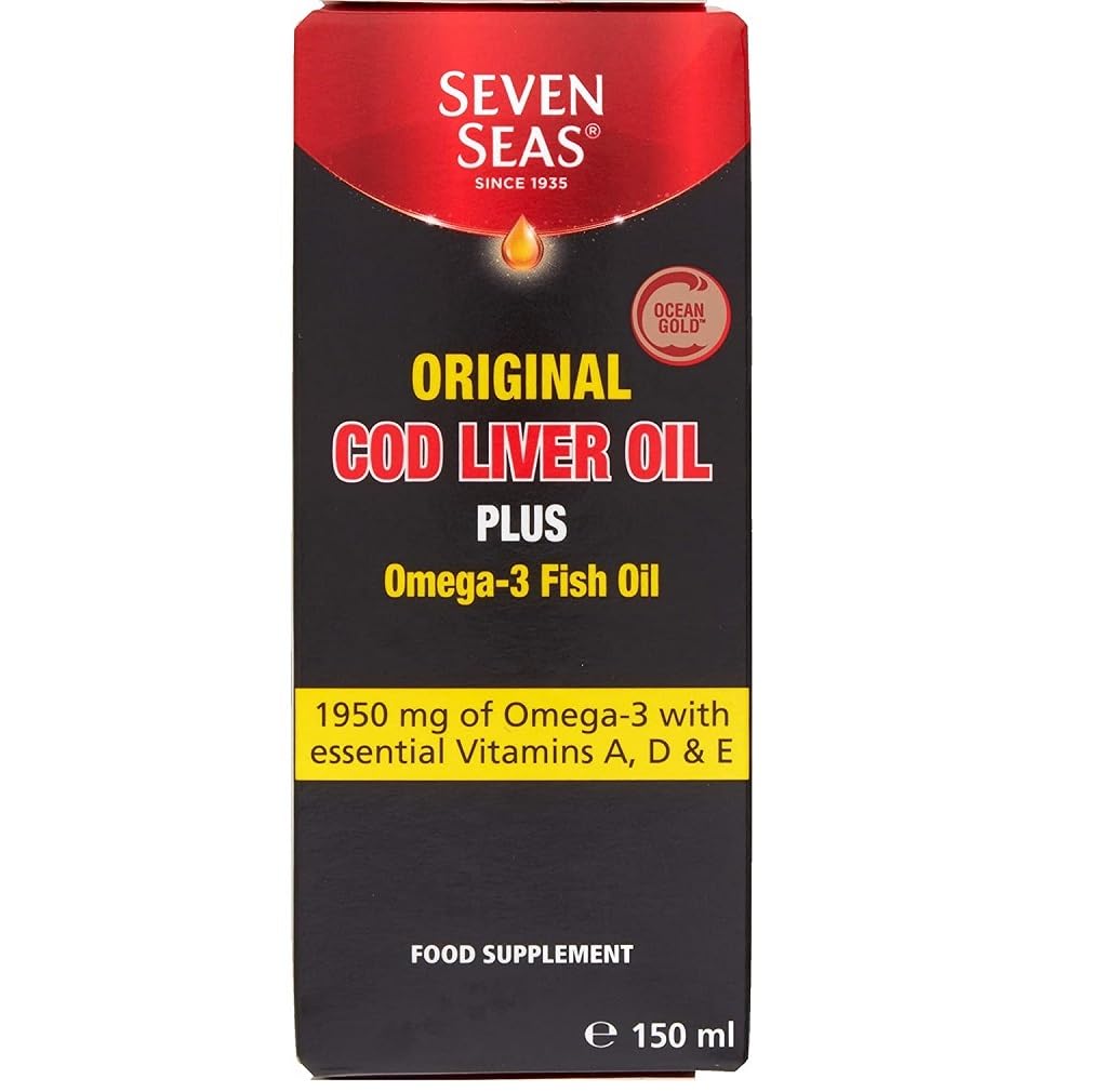 Seven Seas Original Cod Liver Oil - 150ml Bottle - Rich in Omega-3 Fatty Acids and Vitamin D