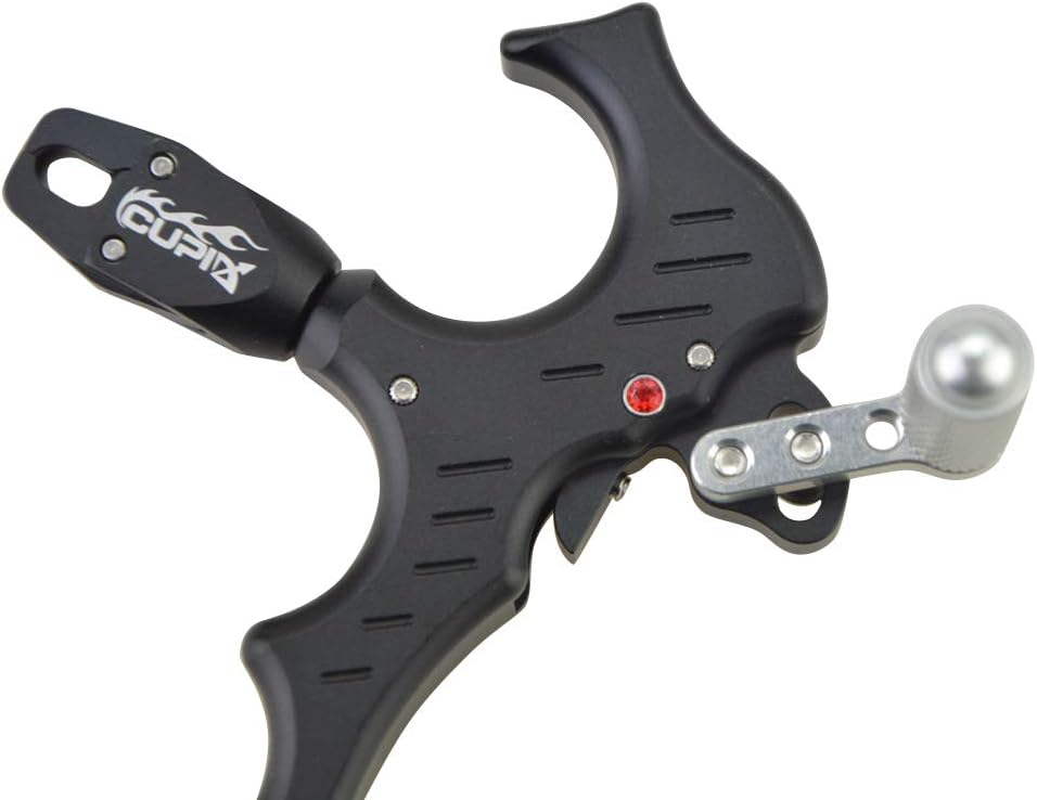 SHARROW Archery Bow Release Aids - 3 & 4 Finger Automatic Thumb Trigger Caliper with 360 Degree Rotation Clamp - Compound Bow Accessories