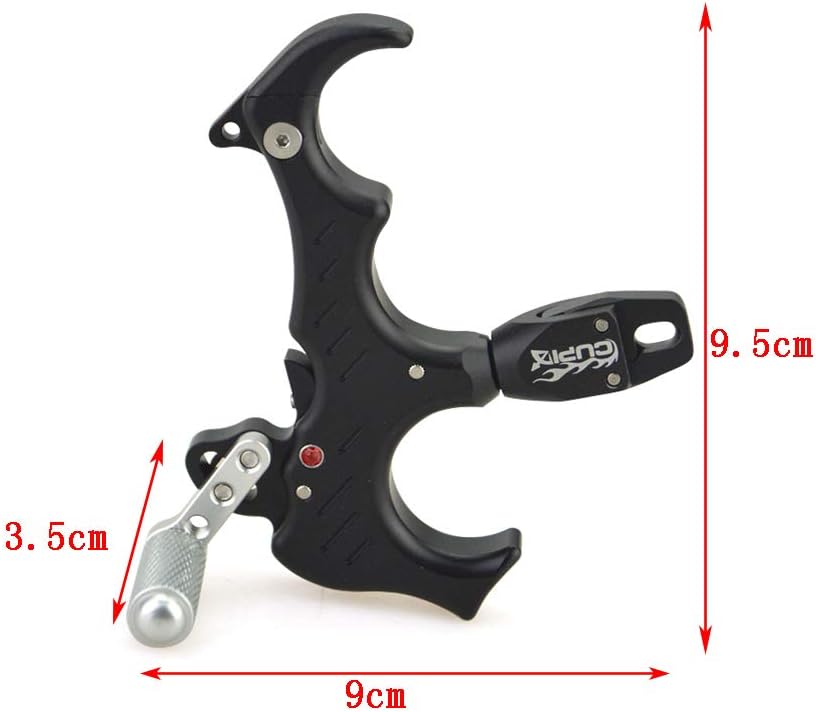 SHARROW Archery Bow Release Aids - 3 & 4 Finger Automatic Thumb Trigger Caliper with 360 Degree Rotation Clamp - Compound Bow Accessories