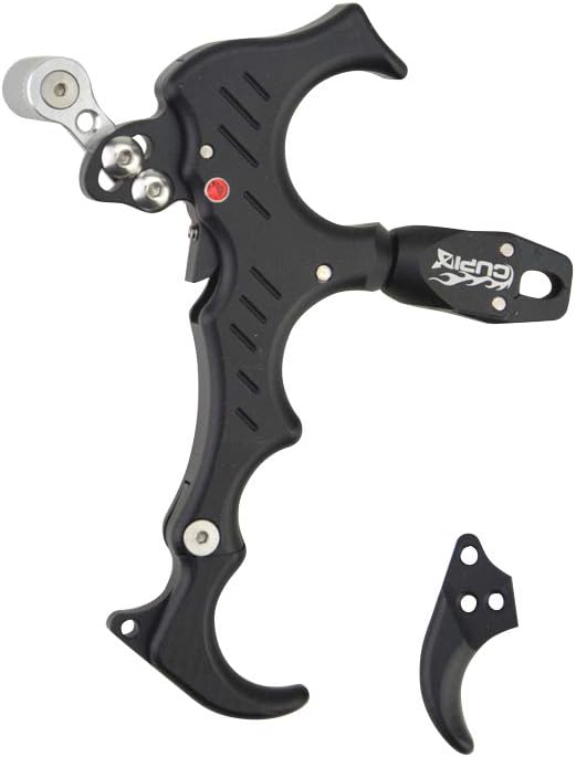 SHARROW Archery Bow Release Aids - 3 & 4 Finger Automatic Thumb Trigger Caliper with 360 Degree Rotation Clamp - Compound Bow Accessories
