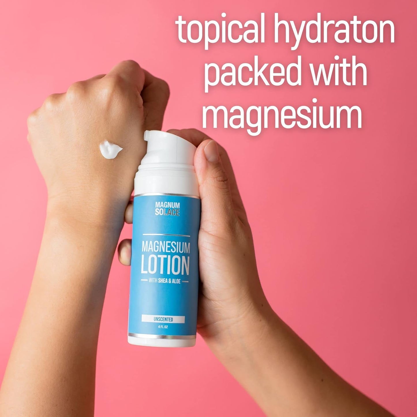 Shea Butter Infused Magnum Solace Magnesium Lotion for Legs - Great Substitute for Topical Cream