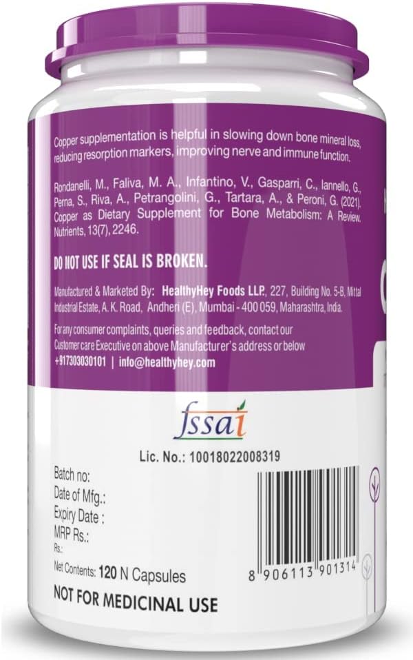 Sheltr Chelated Copper Gluconate Capsules - Non-GMO & Gluten Free - 120 Veg Caps - High Bioavailability