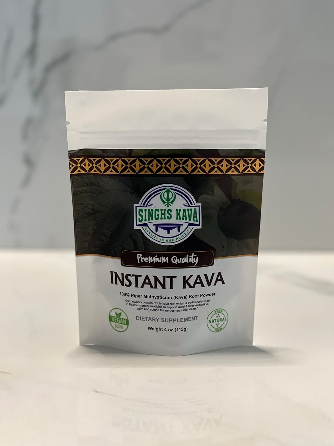 SINGHS Fijian Kava Micronized Instant Powder 4oz - 1 Pack