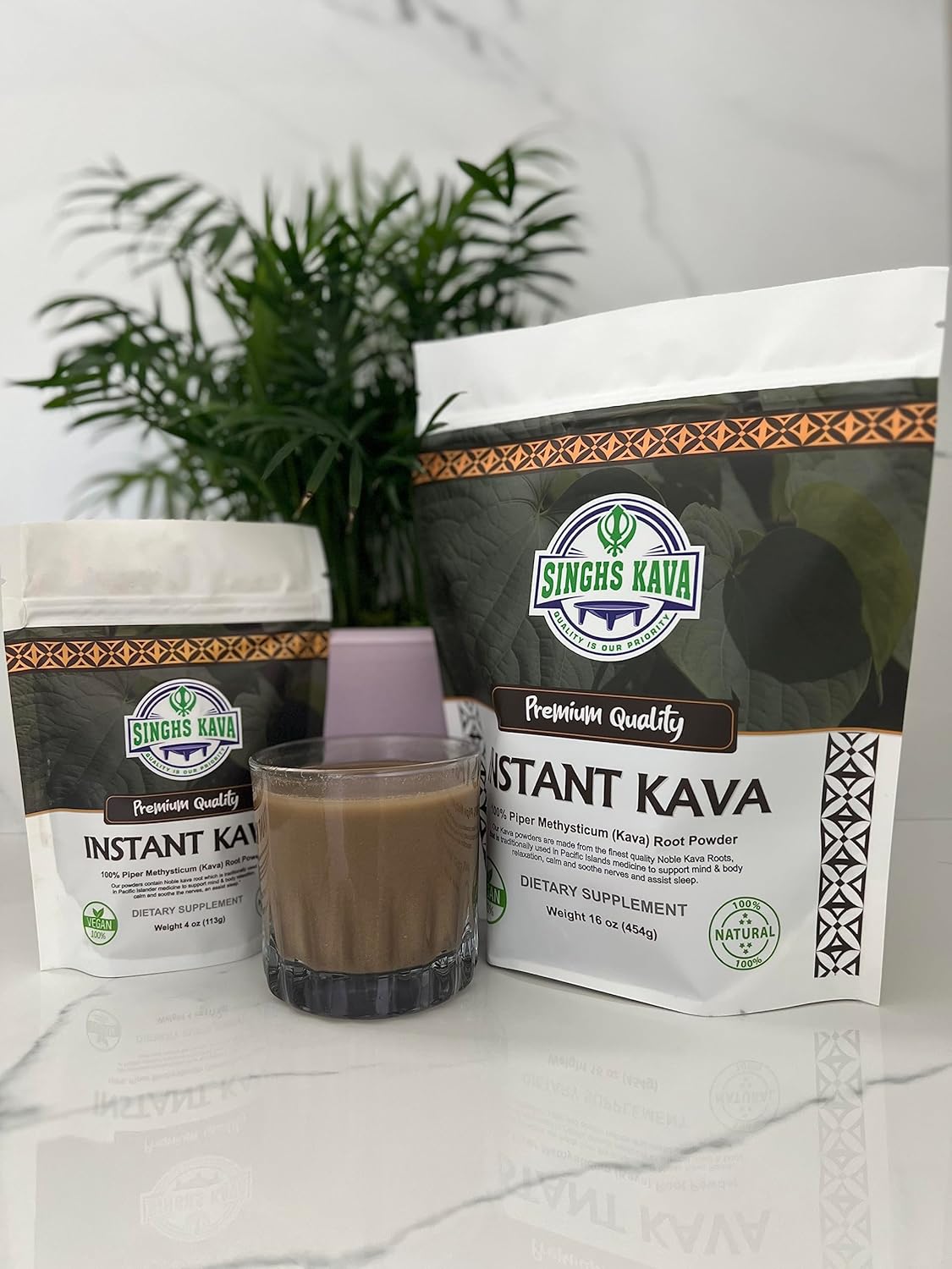 SINGHS Fijian Kava Micronized Instant Powder 4oz - 1 Pack