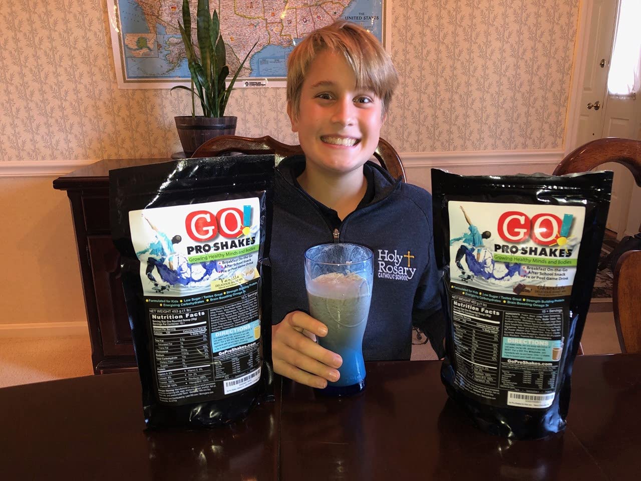 Skinny Jane GO! Pro Shakes - Delicious Protein Powder Smoothie for Kids & Teens - Supports Growth, Strength, & Digestive Health - No Sugar Added - Chocolate Flavor