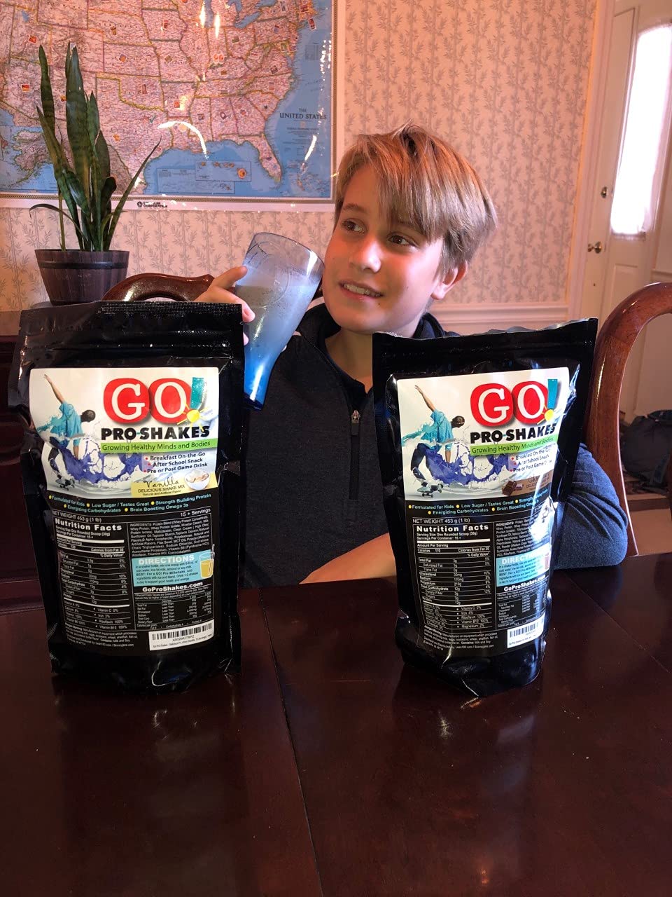 Skinny Jane GO! Pro Shakes - Delicious Protein Powder Smoothie for Kids & Teens - Supports Growth, Strength, & Digestive Health - No Sugar Added - Chocolate Flavor