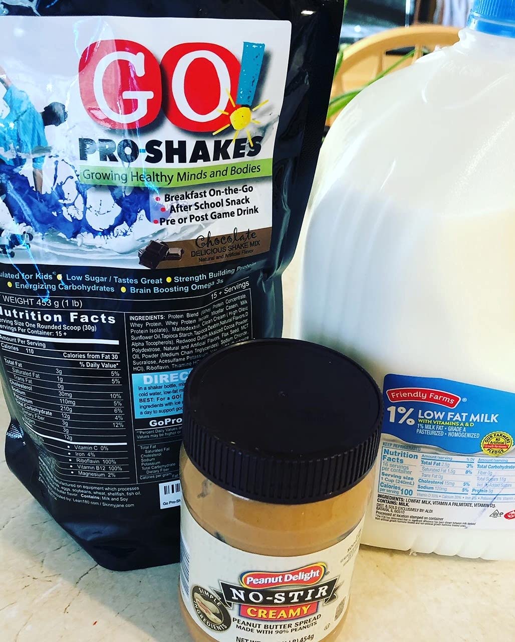 Skinny Jane GO! Pro Shakes - Delicious Protein Powder Smoothie for Kids & Teens - Supports Growth, Strength, & Digestive Health - No Sugar Added - Chocolate Flavor