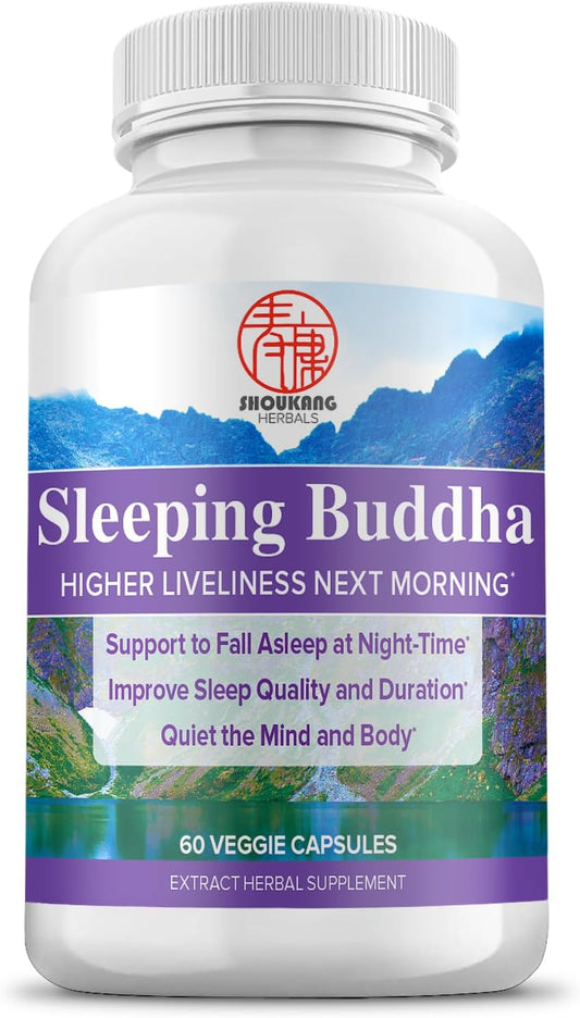 Sleeping Buddha Herbals: Chinese Herbal Blend for Better Sleep - 60 Capsules