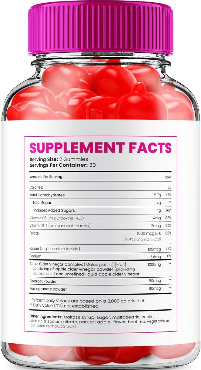 Slimbites Keto + ACV Gummies Supplement with Vitamin B12 - Apple Cider Vinegar 1000MG Gummies for Slimming Formula - 5 Pack (300 Gummies)