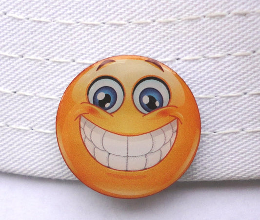 Smiley Face Golf Ball Marker - Durable Emoji Marker for Golf - Fun Accessory for Men and Women - Lightweight 1" Inch Marker to Boost Mood on The Course