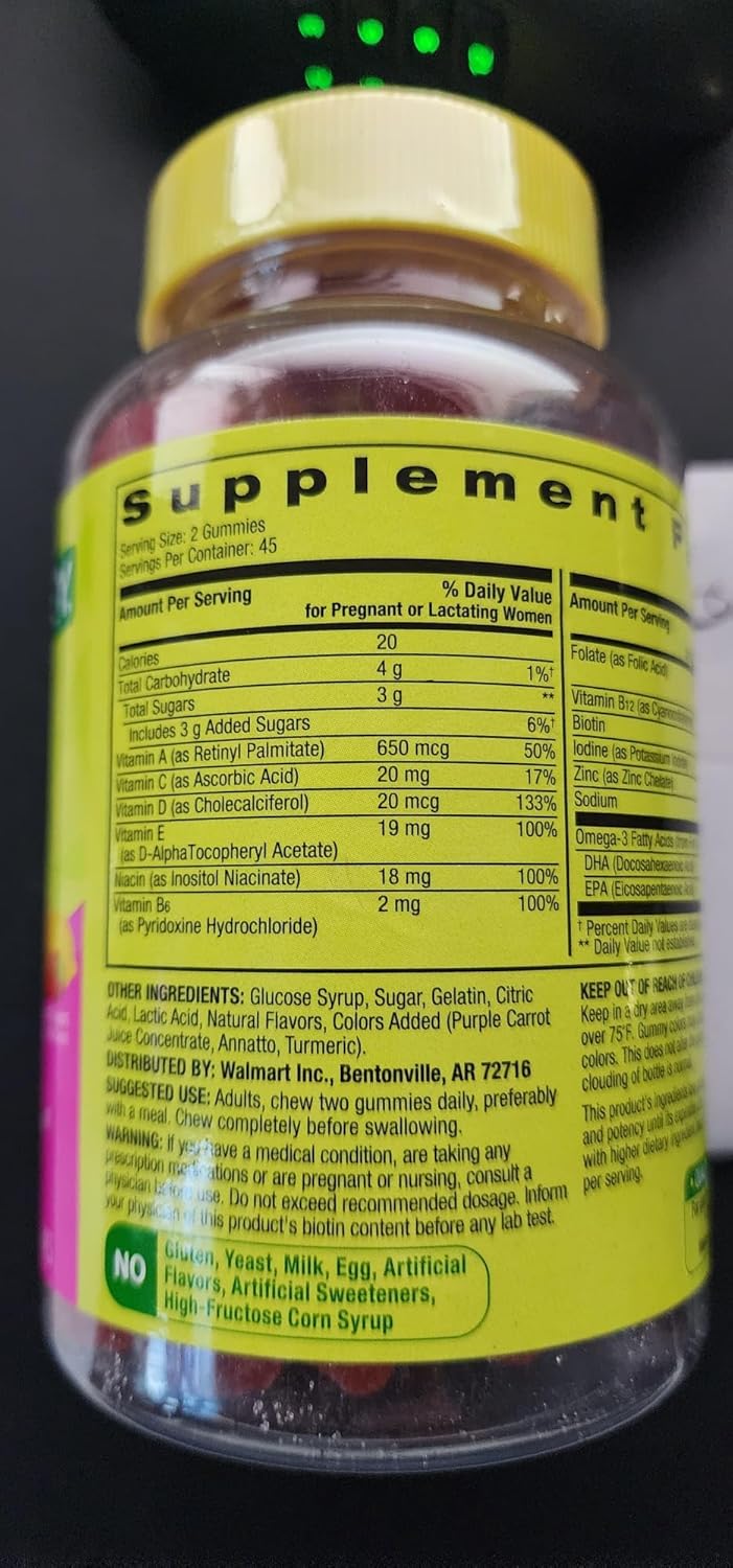 Spring Valley Adult Gummy Prenatal Multivitamin with DHA & Folic Acid - 90 Gummies, Natural Fruit Flavors - Vitamins & Supplements Guide