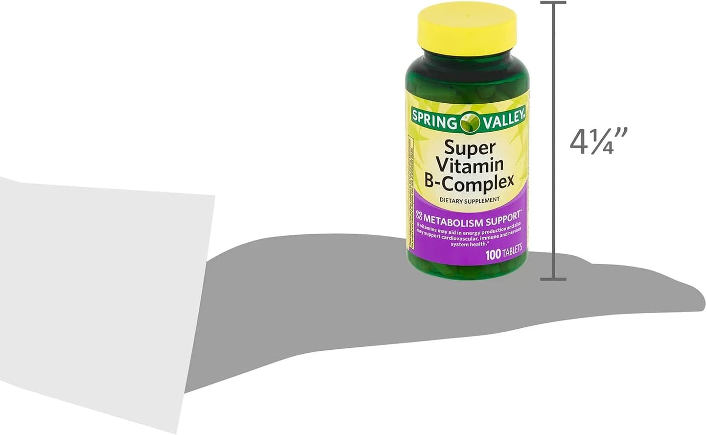 Spring Valley Super B Complex Vitamins Bundle - 100 Tablets with Lual's 45 Diabetes Decoded
