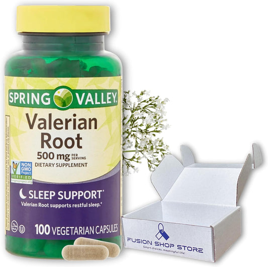 Spring Valley Valerian Root 500mg Vegan Capsules - 100 Ct, Boxed - Fusion Shop Store