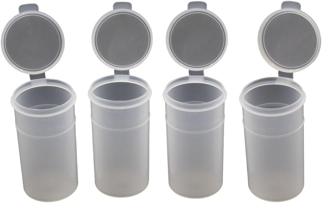 STAT Fitness 2&4 Ounce Supplement Storage Container Set - Replacement and Spare Containers for Supplements