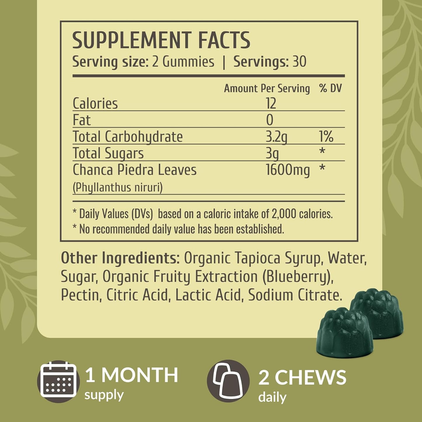 Stone Breaker & Magnesium Kit: 1600mg Chanca Piedra & 400mg Magnesium Citrate Gummies - Vegan, Non-GMO - 2 Pack