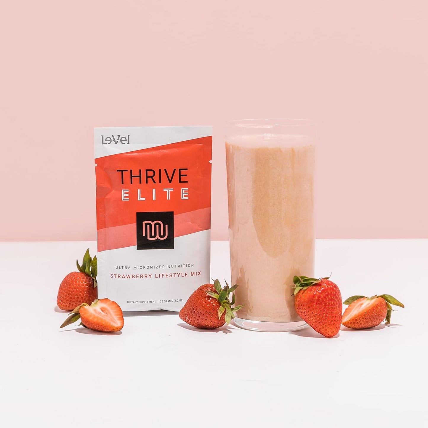 Strawberry Protein Shake for Men & Women | Gluten Free Lifestyle Mix | High Calorie Powder | 16 Servings