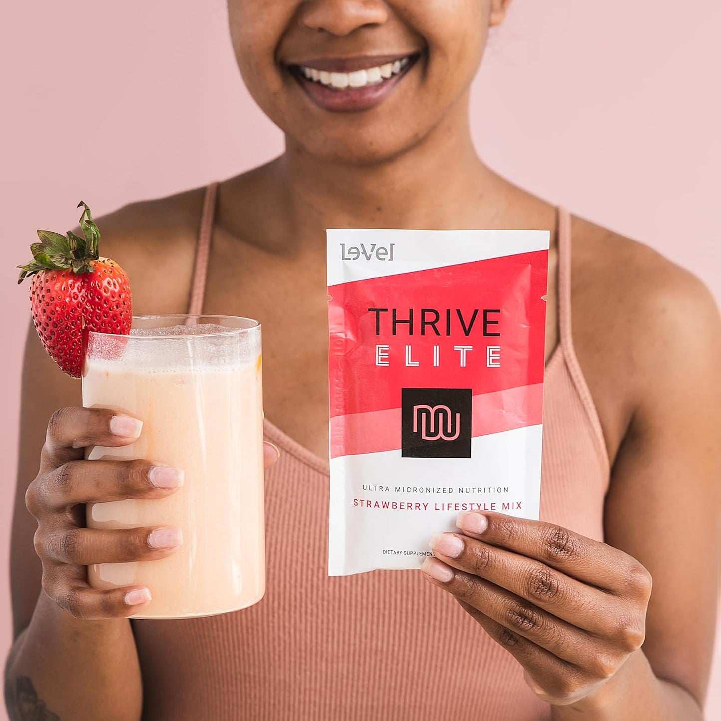 Strawberry Protein Shake for Men & Women | Gluten Free Lifestyle Mix | High Calorie Powder | 16 Servings