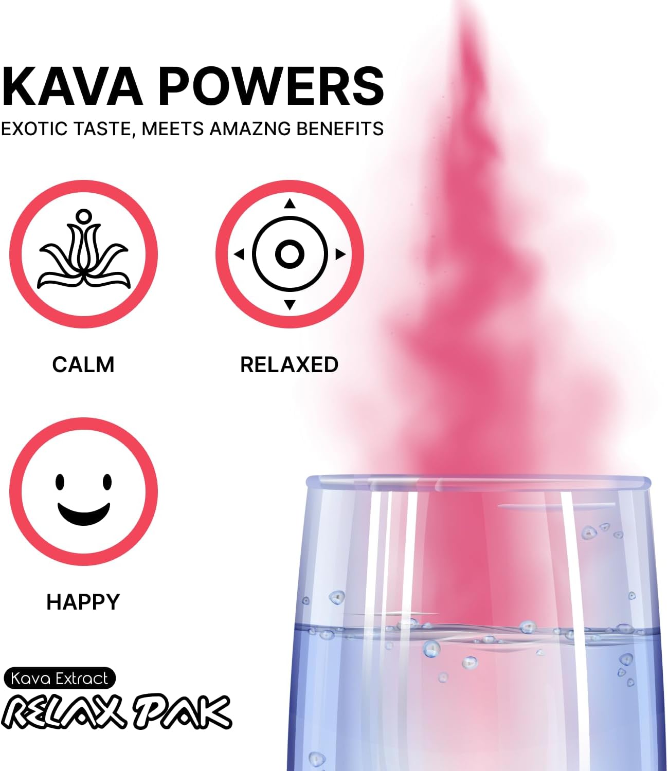 Strawberry Watermelon Kava Extract Powder Packets - Mitra9 Kava RelaxPak for Natural Calm & Clarity - 20 Single-Serving Sticks