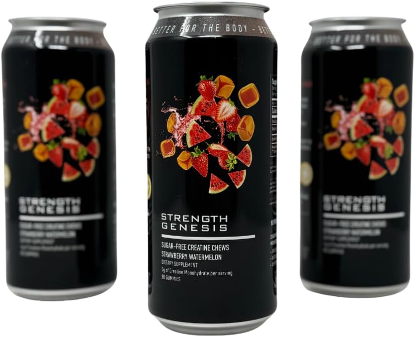 Strawberry Watermelon Sugar-Free Creatine Chews - 80 Gummies by Strength Genesis